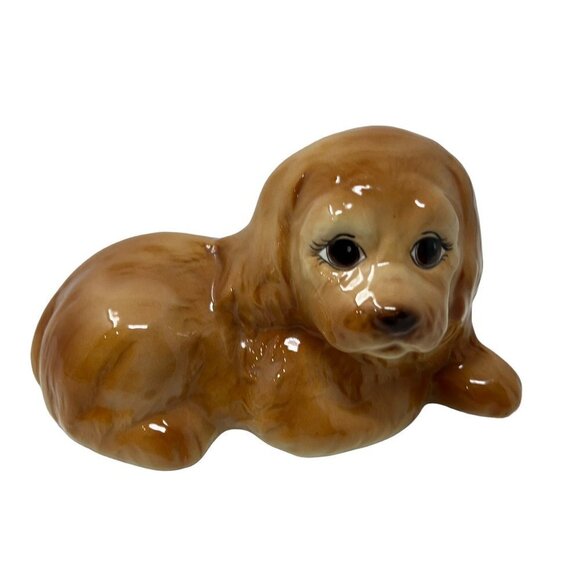 Vintage Cocker Spaniel Figurine Hand Painted Dog Lovers - Picture 1 of 8